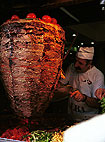 Estambul (Turquía). Puesto de doner kebab